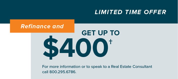 Refinance and Get Up to $400