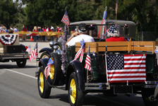 Classic car in parade