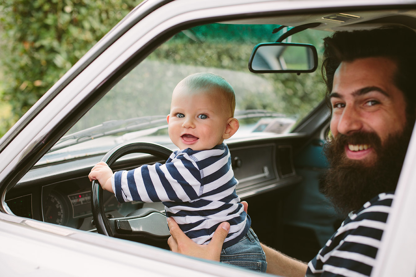 Son with Father in Auto 