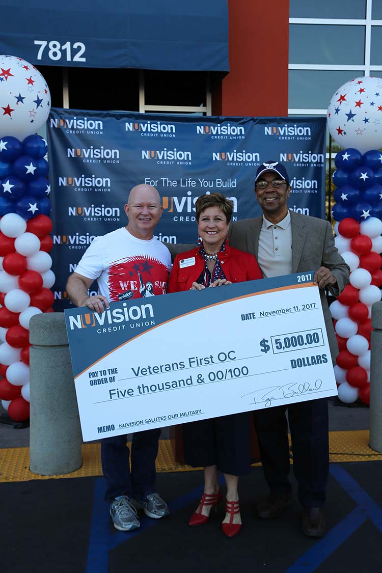 Presenting Check to Veterans First OC