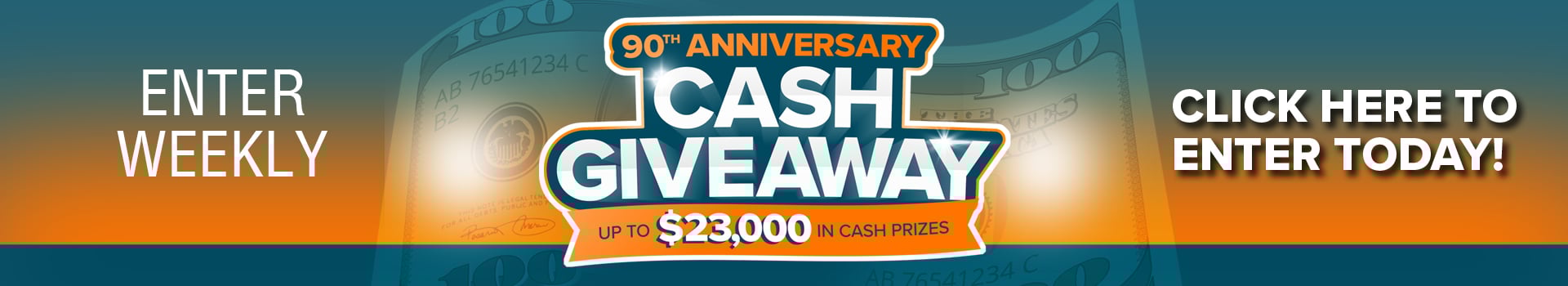 90th Anniversary Cash Giveaway