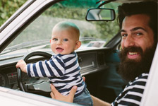 Dad and Son in car
